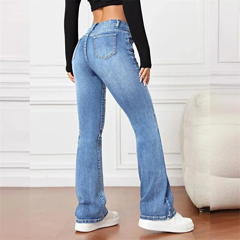 Zelia - Vintage Flare Jeans med Mellemhøj Talje