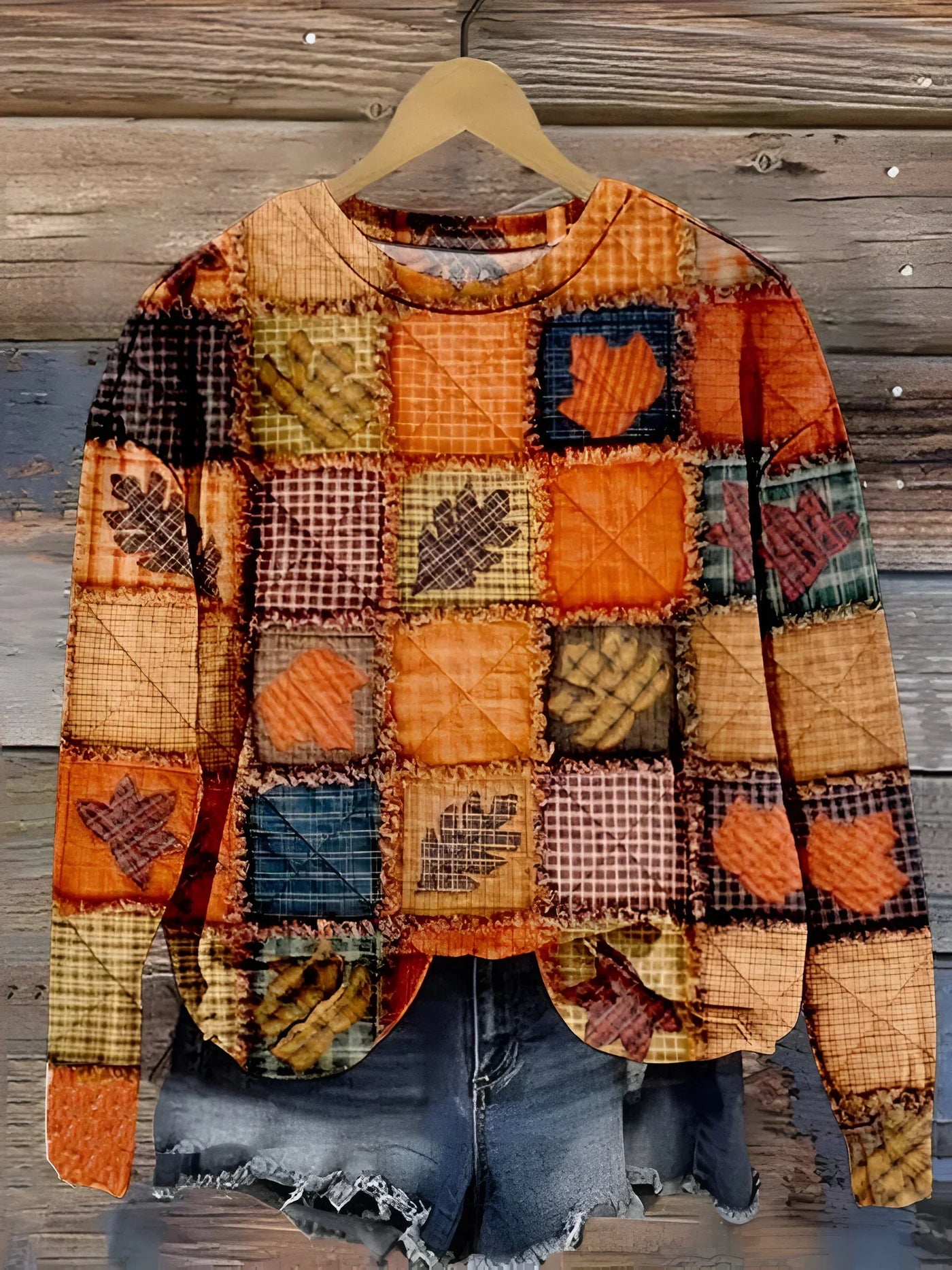 Elsebeth™ – Blød Patchwork Sweater